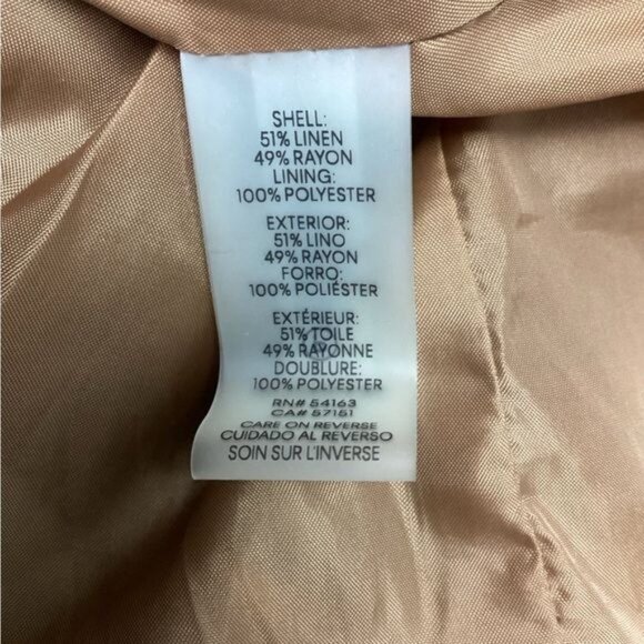 Calvin Klein Women’s Animal Print Button Front Belted Vest, Brown, size 10 - Picture 7 of 8